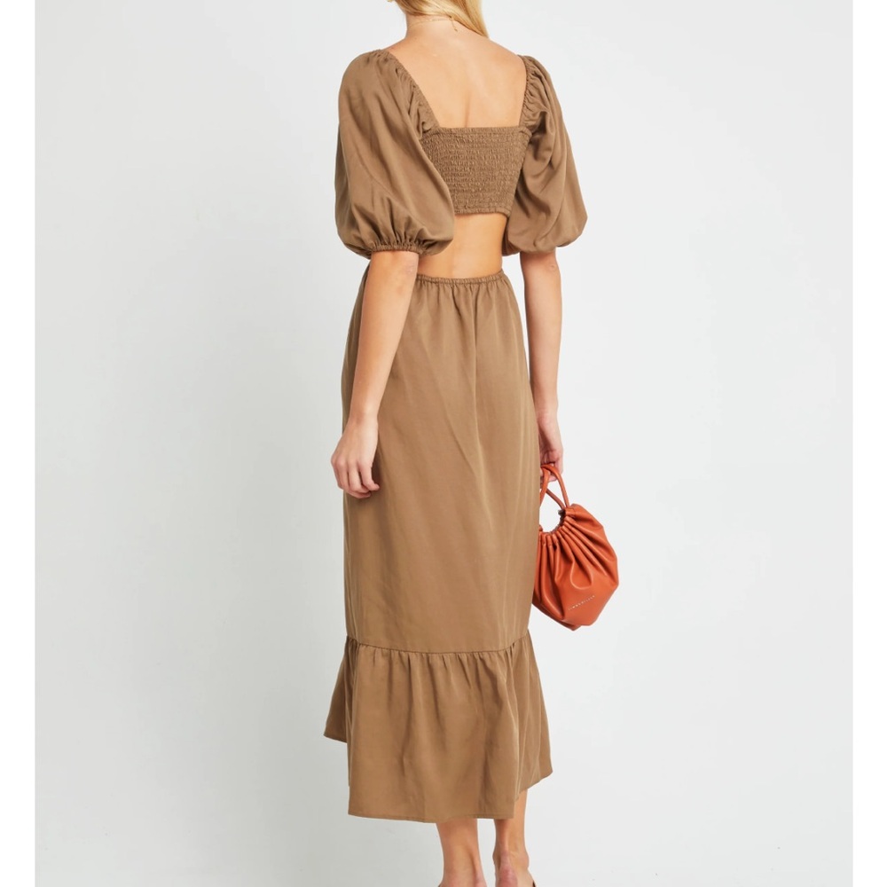 o.p.t. Leighton dress in Mocha brown NWOT